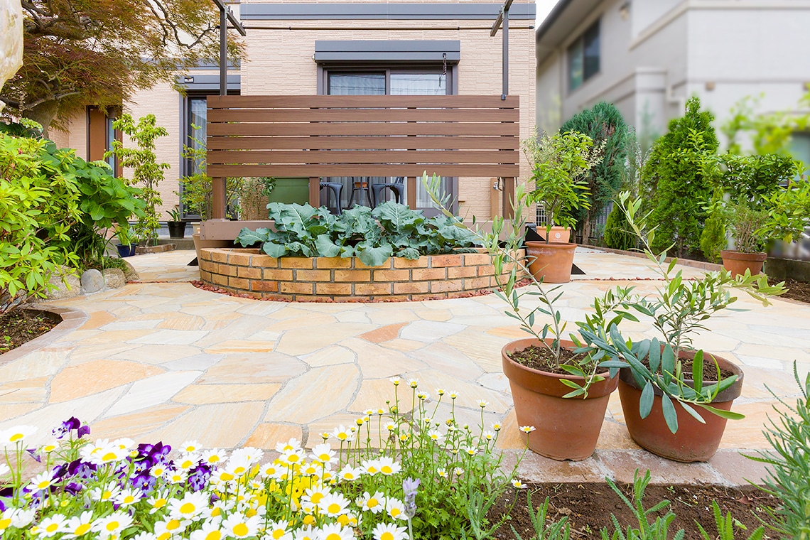 庭のエクステリア施工事例画像